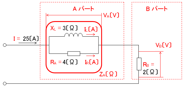 素子に名前を付けた回路図